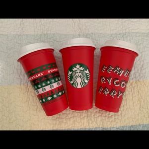 Starbucks Reusable Hot cups lot of 3